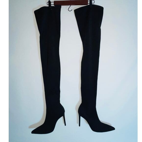 NWOB Zara Thigh-High Heeled Boots - Women's Size 41 (US 10) - Fabulous Stilettos - Picture 1 of 12